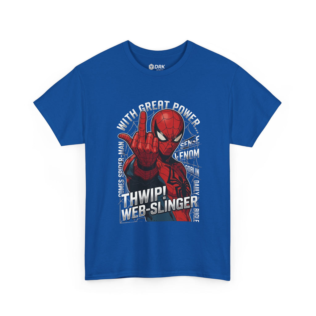 Marvel Spider-Man 'Gives the Finger' Comic Tee — Web-Slinger Graphic T-Shirt