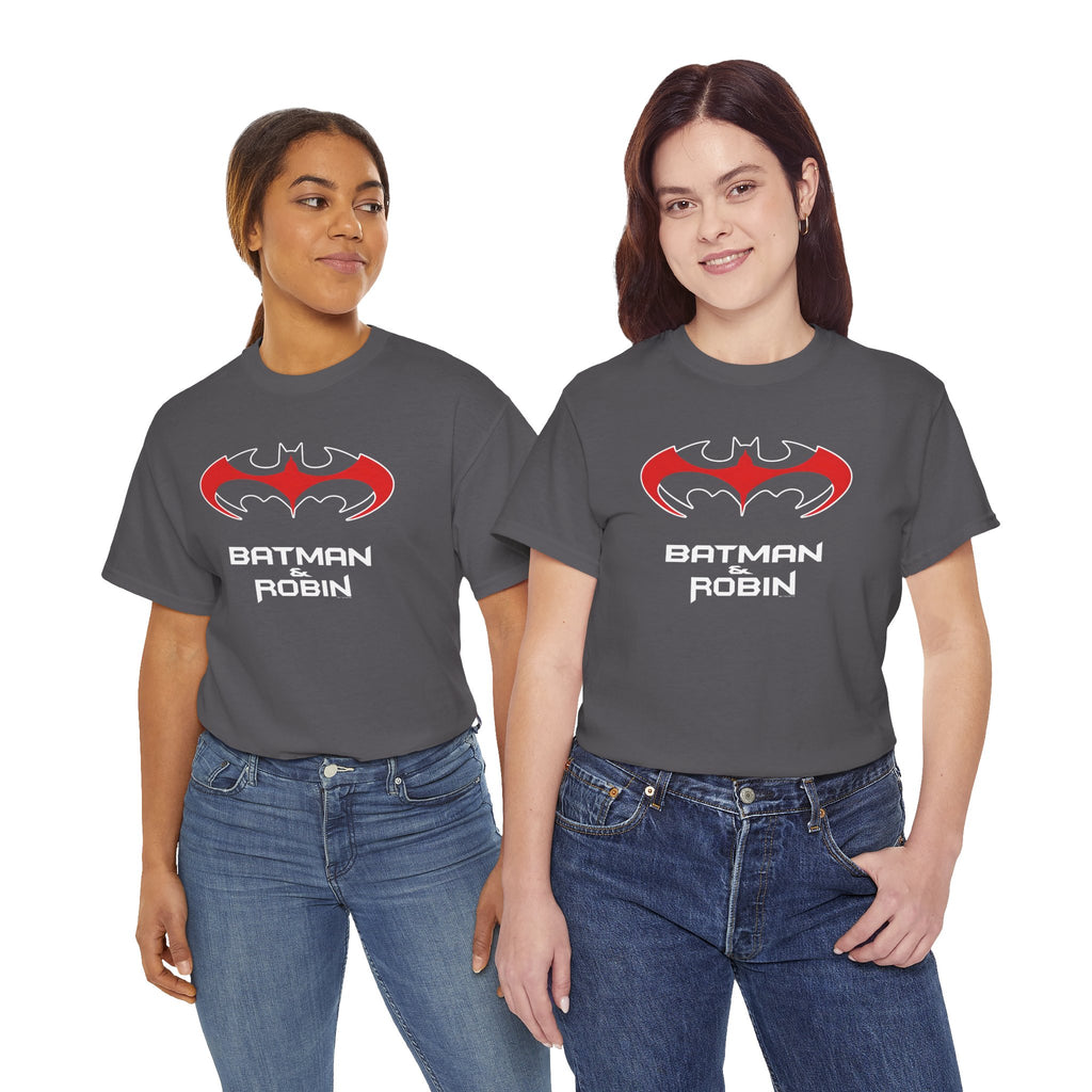 Batman & Robin 1997 Red Bat Emblem T‑Shirt - Batfamily shirt - George Clooney 90s Batman movie shirt
