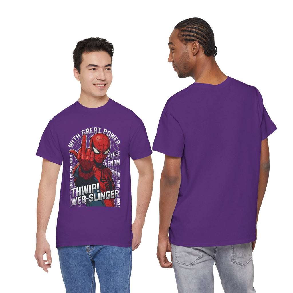 Marvel Spider-Man 'Gives the Finger' Comic Tee — Web-Slinger Graphic T-Shirt