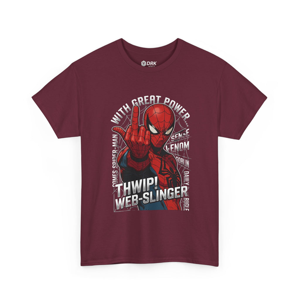 Marvel Spider-Man 'Gives the Finger' Comic Tee — Web-Slinger Graphic T-Shirt