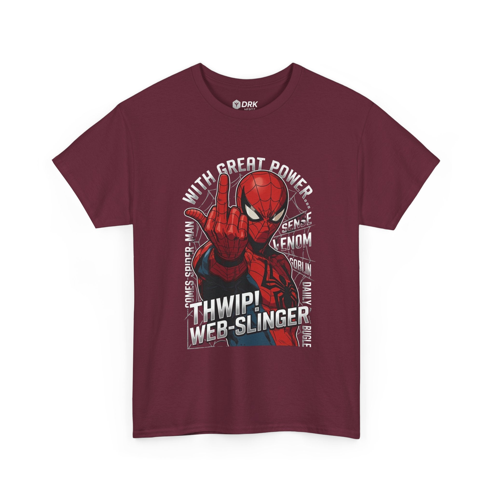 Marvel Spider-Man 'Gives the Finger' Comic Tee — Web-Slinger Graphic T-Shirt