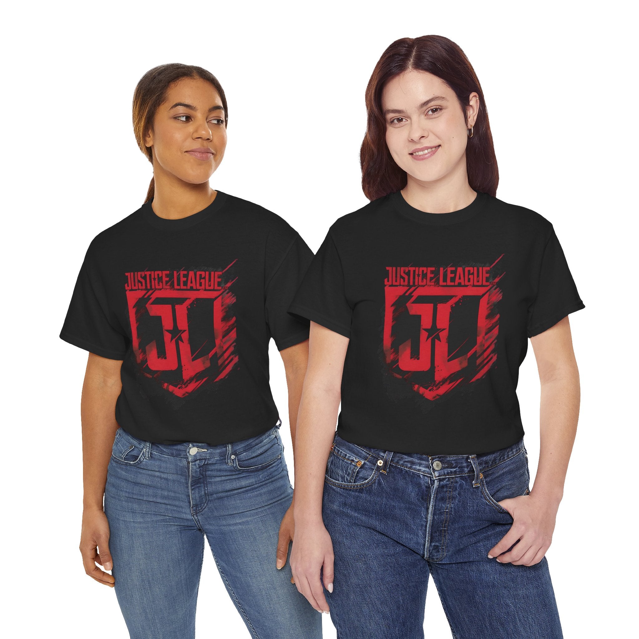 The Justice League Movie Distressed Red Emblem Unisex T-Shirt