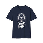 Dark Inside Unisex Softstyle T-Shirt, Skull Graphic Tee, Alternative Fashion, Halloween Costume, Gothic Style, Unisex Casual Wear