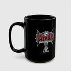 Thor Hammer Black Coffee Mug — Marvel Norse Mythology 11oz/15oz