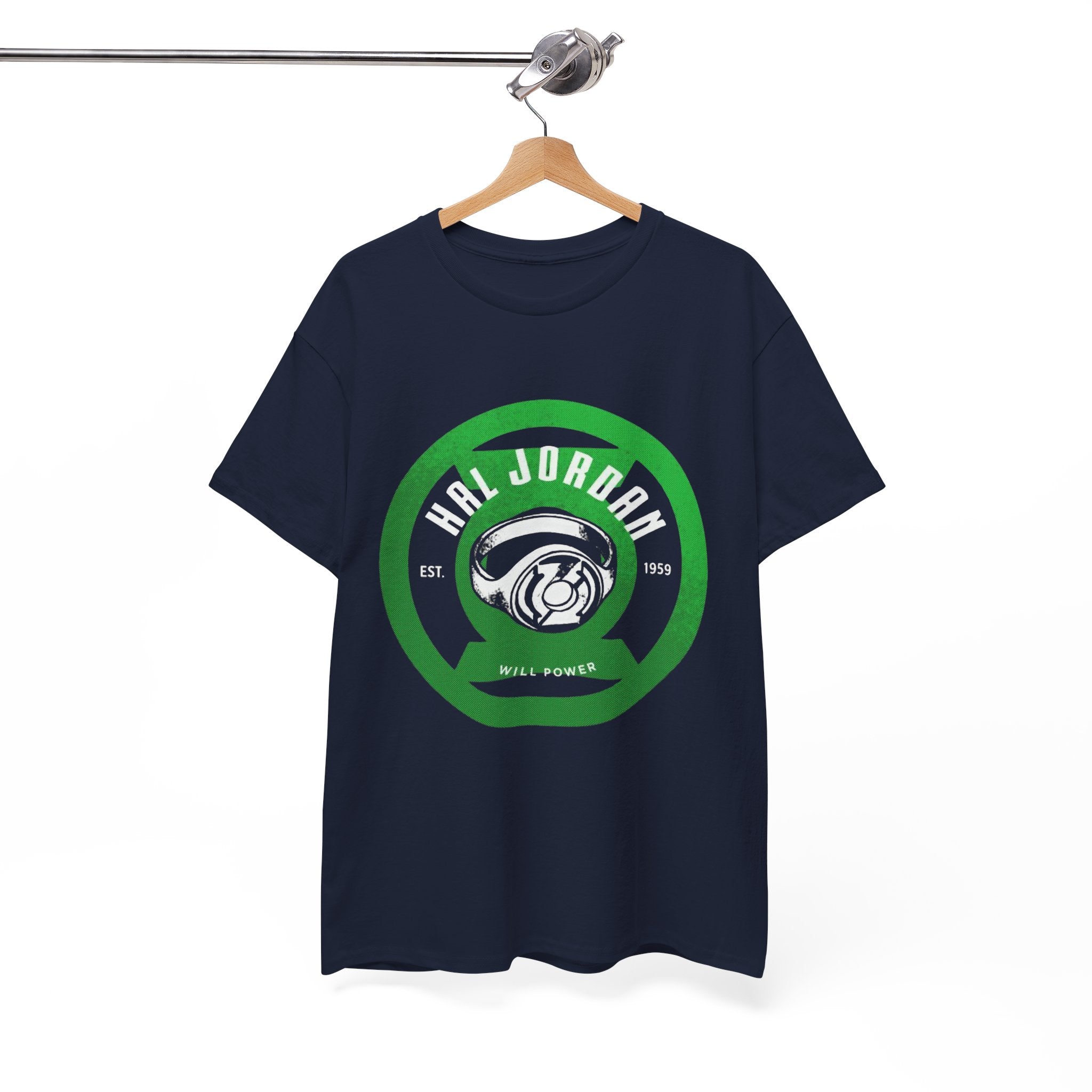 Green Lantern Hal Jordan Retro Logo Basketball T-Shirt