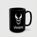 Eddie Brock Venom Symbiote Scream Black Coffee Mug - Drkheroz