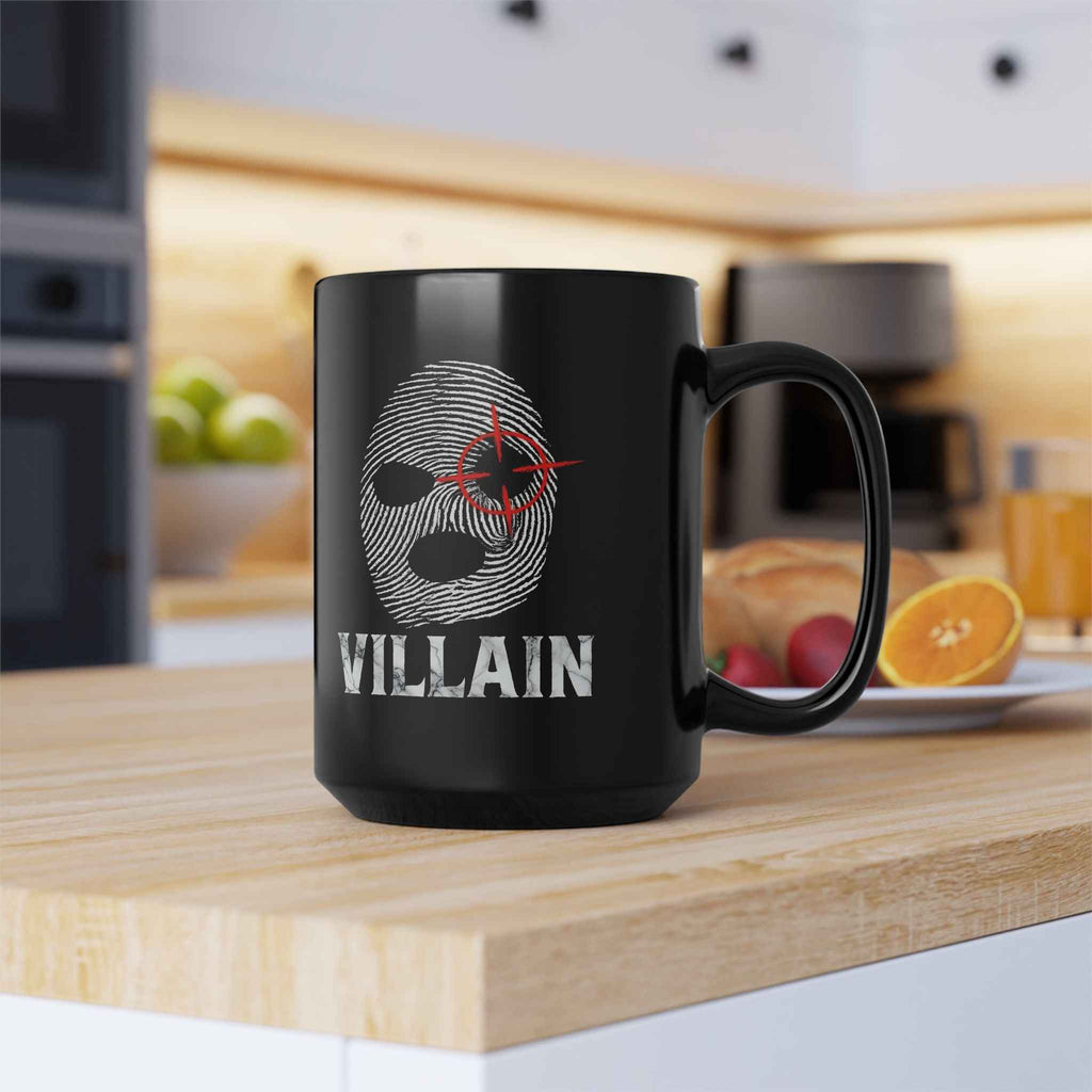 Villain Fingerprint Balaclava Target Anti-Hero Coffee Mug