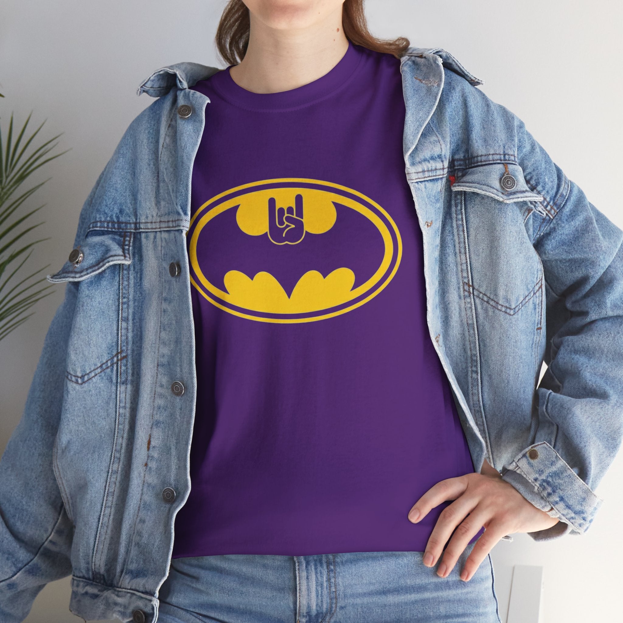 Batman Classic Rock And Roll Logo Unisex Premium T-Shirt