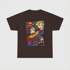 DC Girls Superhero Collage T‑Shirt — Wonder Woman, Supergirl & Batgirl Comic Tee