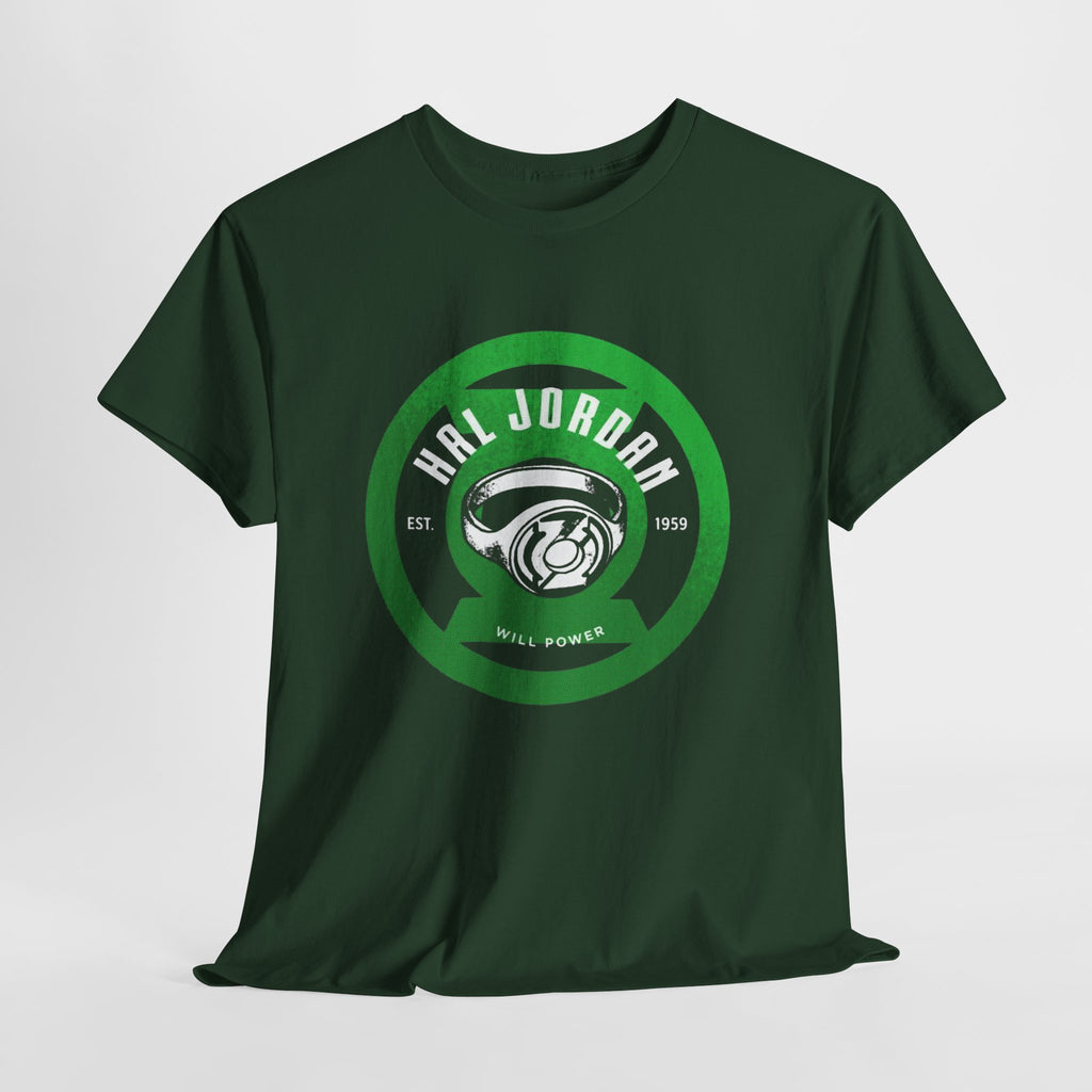 Green Lantern Hal Jordan Retro Logo Basketball T-Shirt