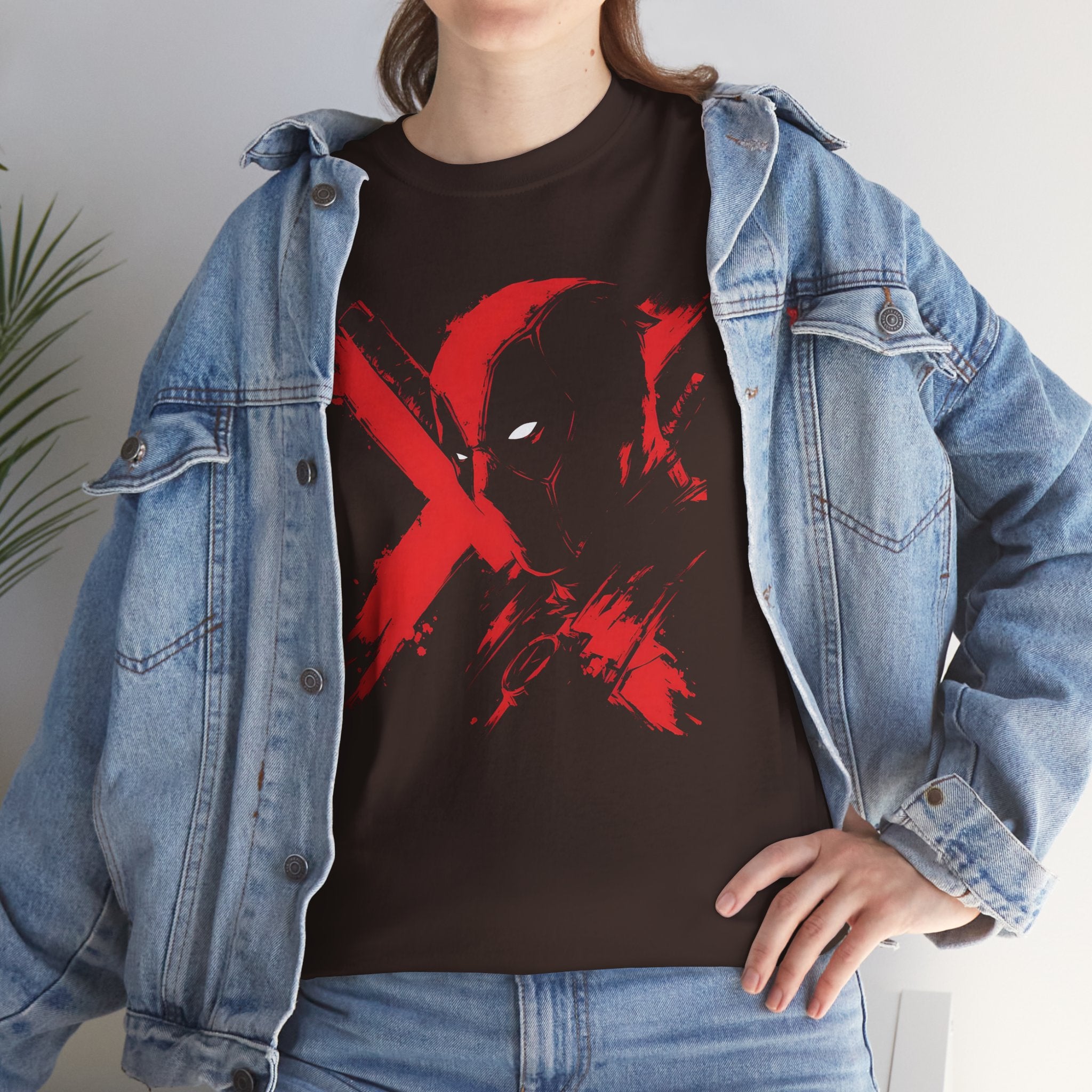 Deadpool Marvel Rivals Graphic Tee — Red X Masked Wade Wilson T-shirt