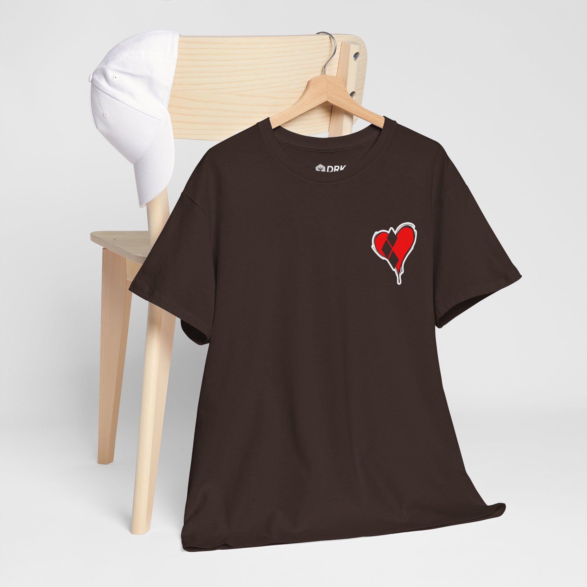Harlequin Heart Tee — Joker-Inspired Playing Card Graphic T-Shirt