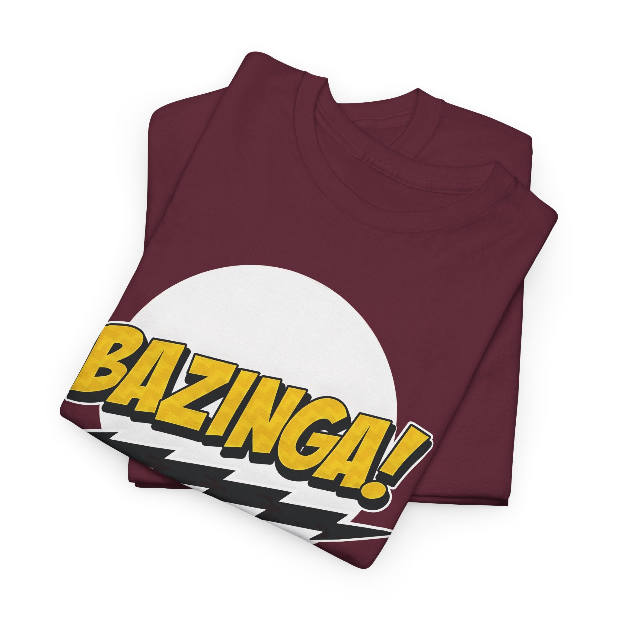 Flash Parody: A fan tribute Unisex T-shirt - DC Flash logo with Sheldon's catchphrase "Bazinga!"
