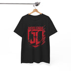 The Justice League Movie Distressed Red Emblem Unisex T-Shirt