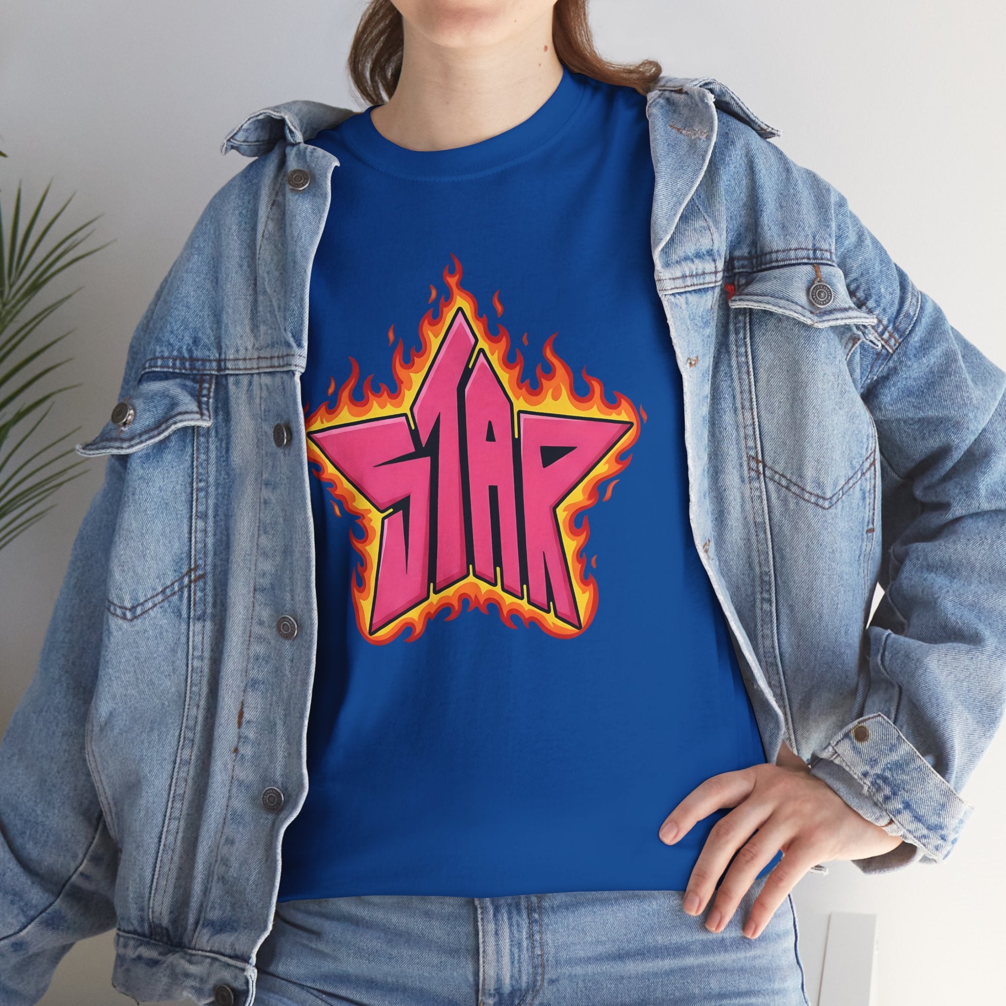 DC Teen titian Starfire Flaming Star Tee - Starfire graphical fanart T-shirt