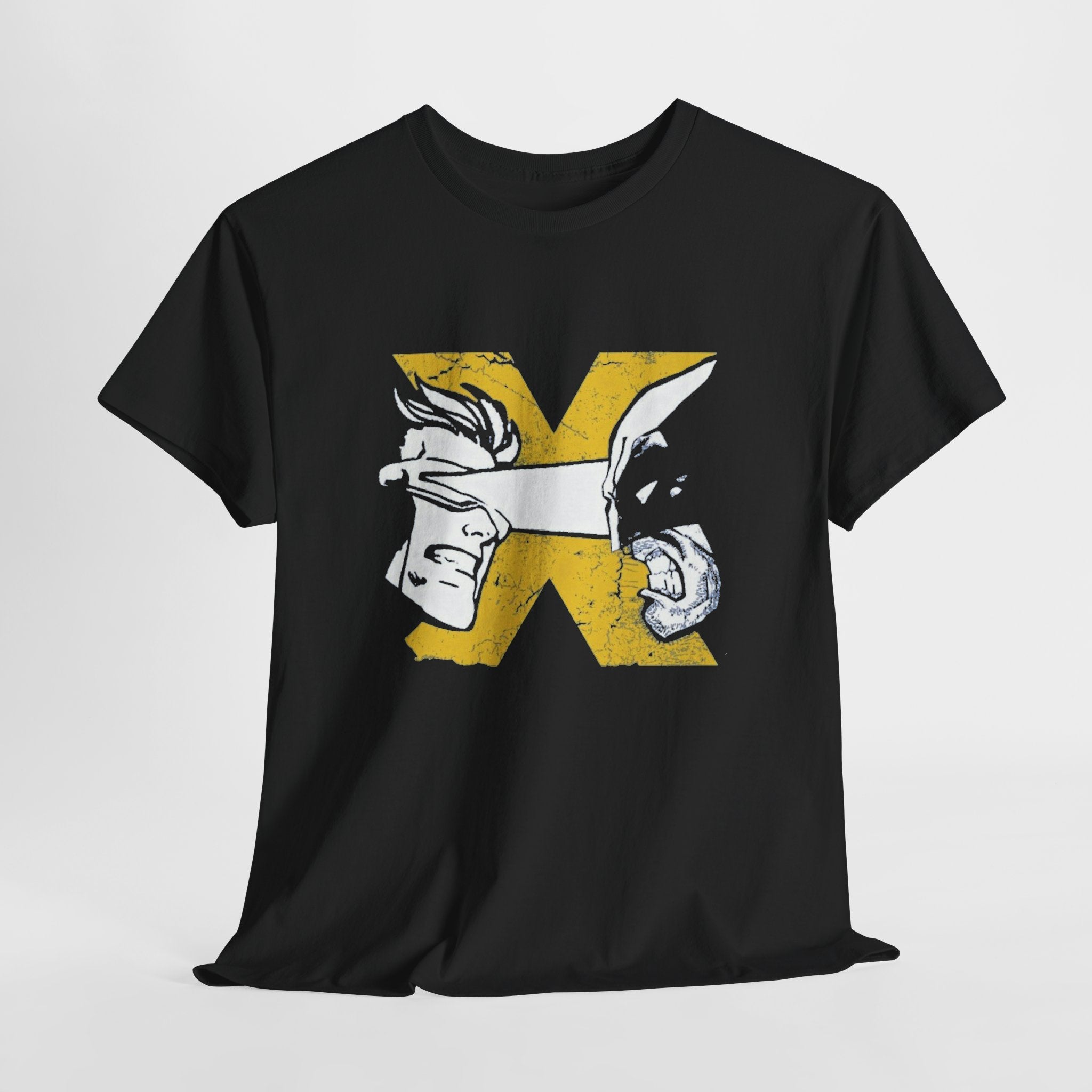 Wolverine vs Cyclops Vintage Graphic Tee — X‑Men Fan Shirt