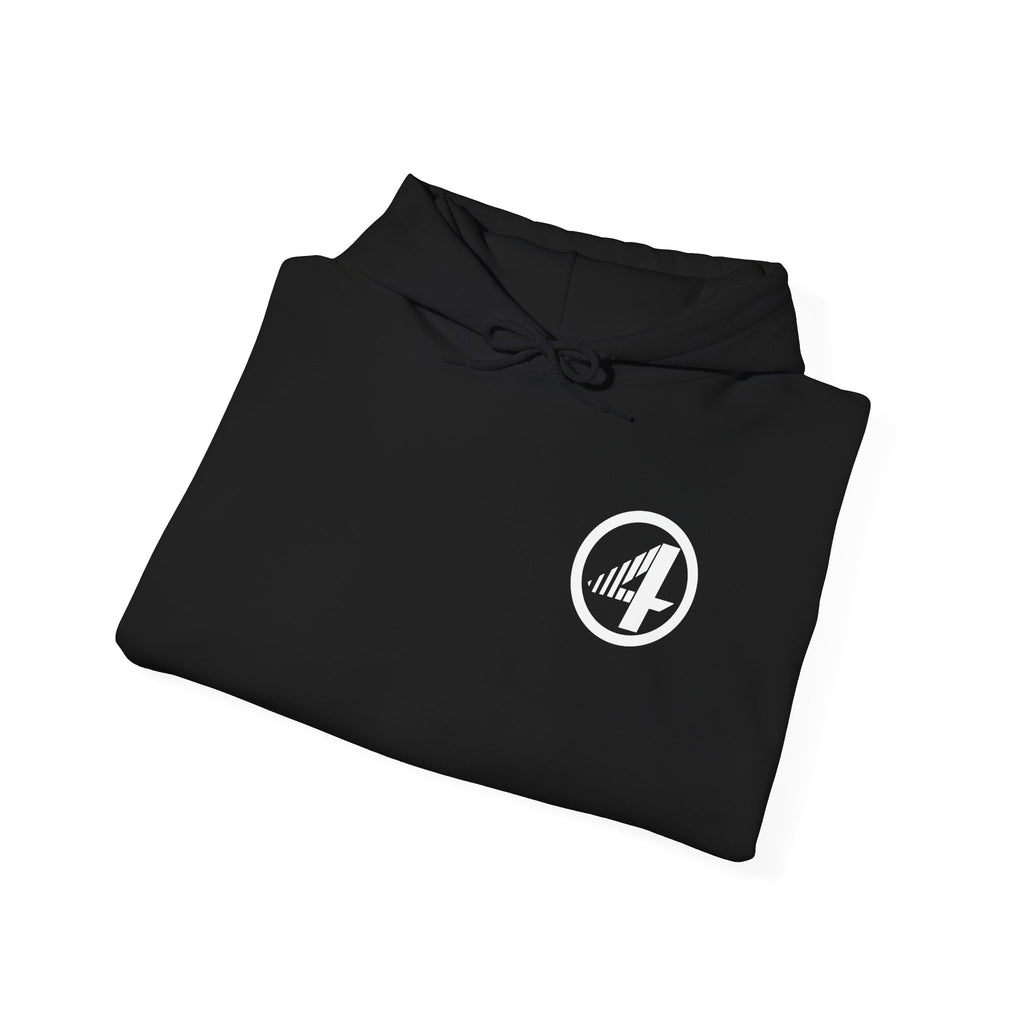 Fantastic Four Retro Logo Hoodie — Minimalist Vintage Comic Pullover