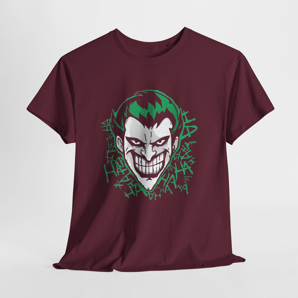 Joker Smile Graphic T-Shirt – Dark Villain Green Grin Unisex Tee