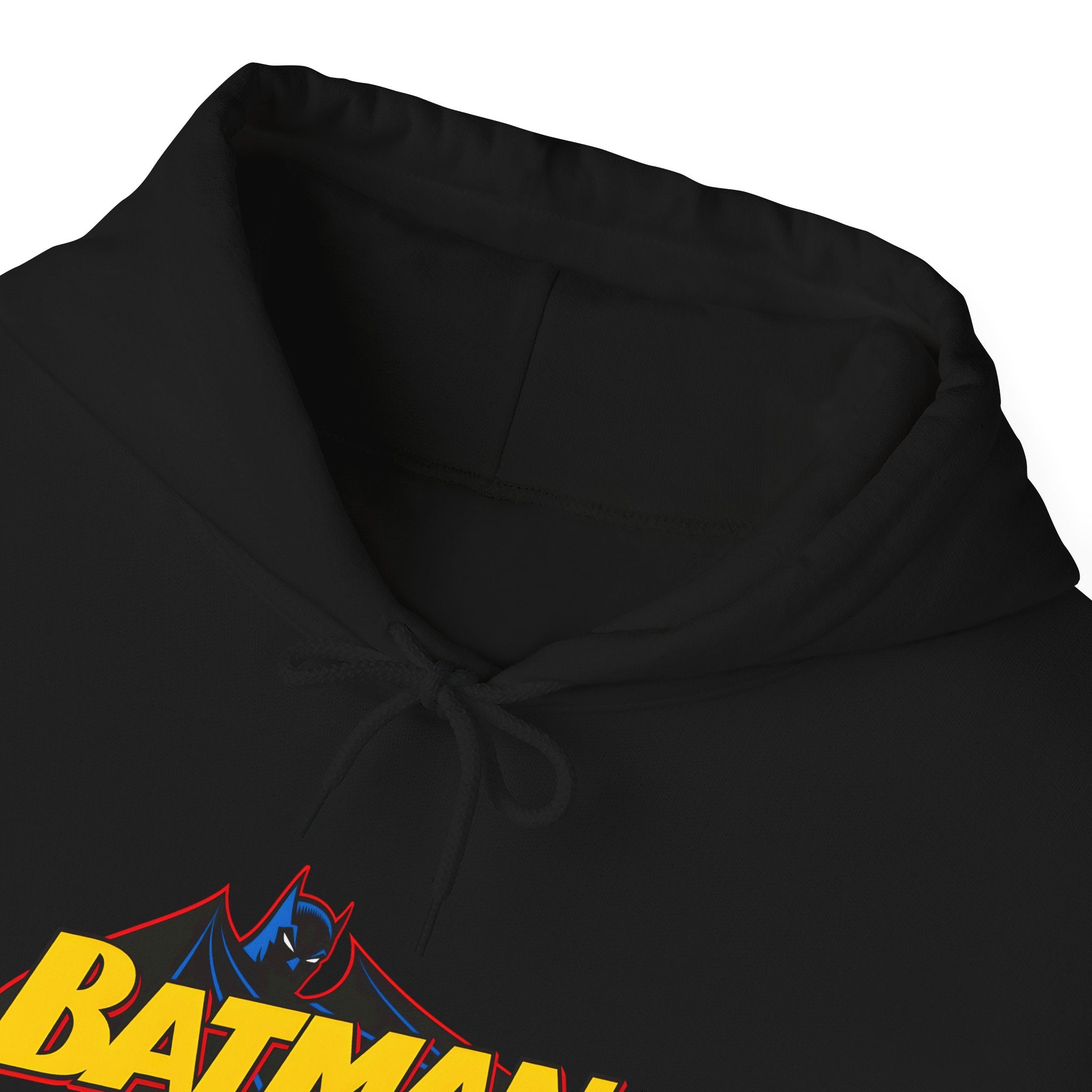 Batman DC Comics Inspired Logo Hoodie — Retro Bold Graphic Batman Sweatshirt