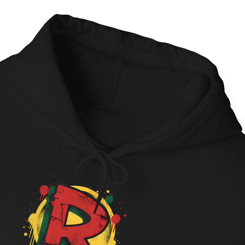 DC Robin Graffiti Hoodie — Dick Grayson "R" Street Art Pullover