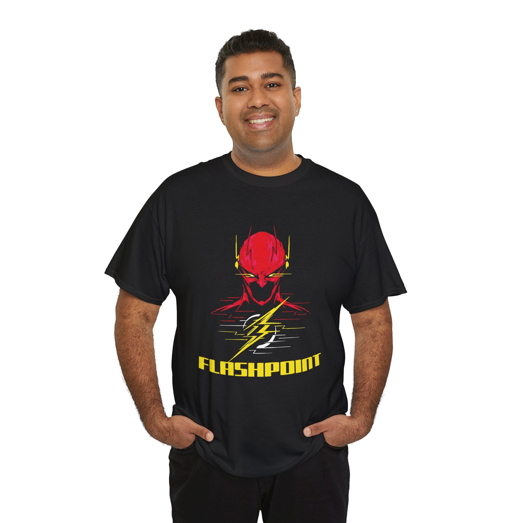 Flashpoint DC Flash Unisex T-shirt - Barry Allen Speed Force Graphic Tee - Dark Superhero Streetwear