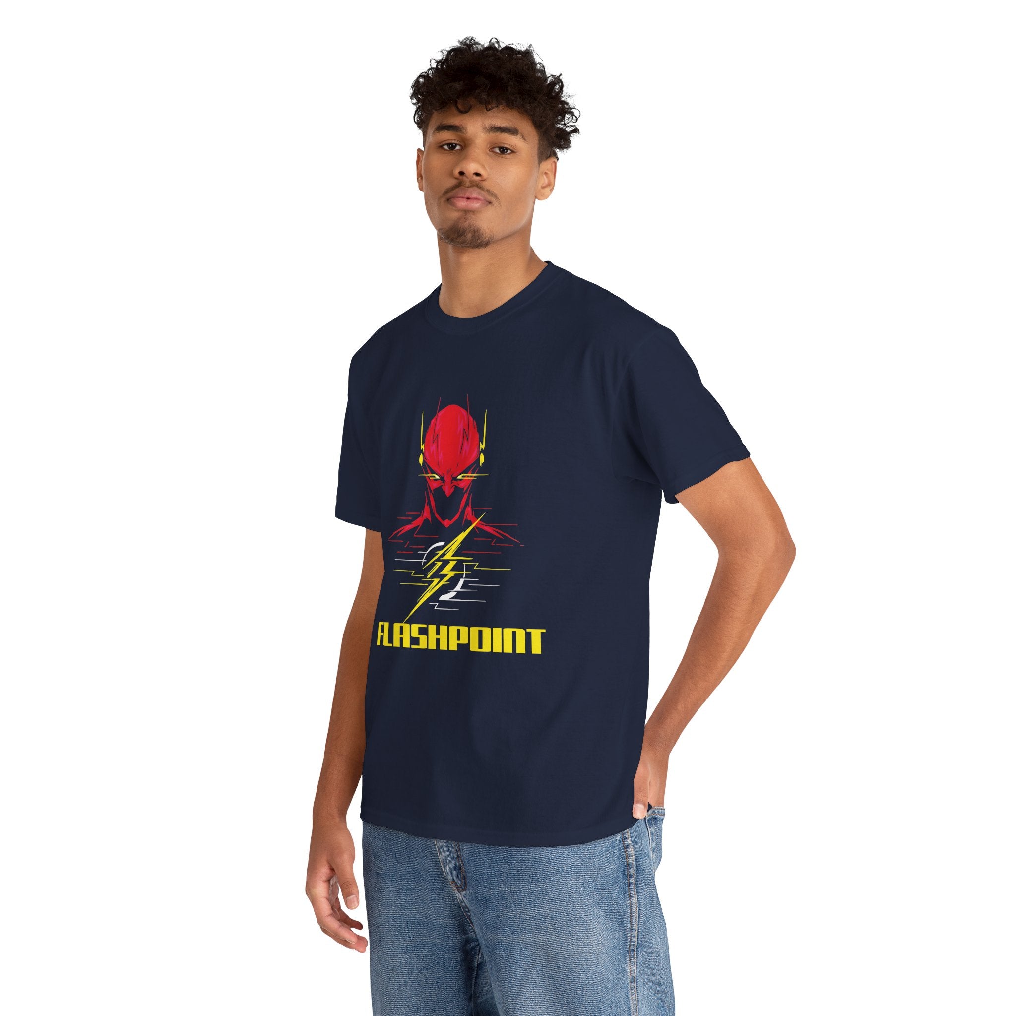 Flashpoint DC Flash Unisex T-shirt - Barry Allen Speed Force Graphic Tee - Dark Superhero Streetwear