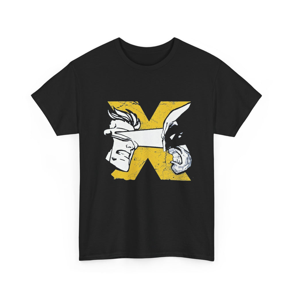 Wolverine vs Cyclops Vintage Graphic Tee — X‑Men Fan Shirt