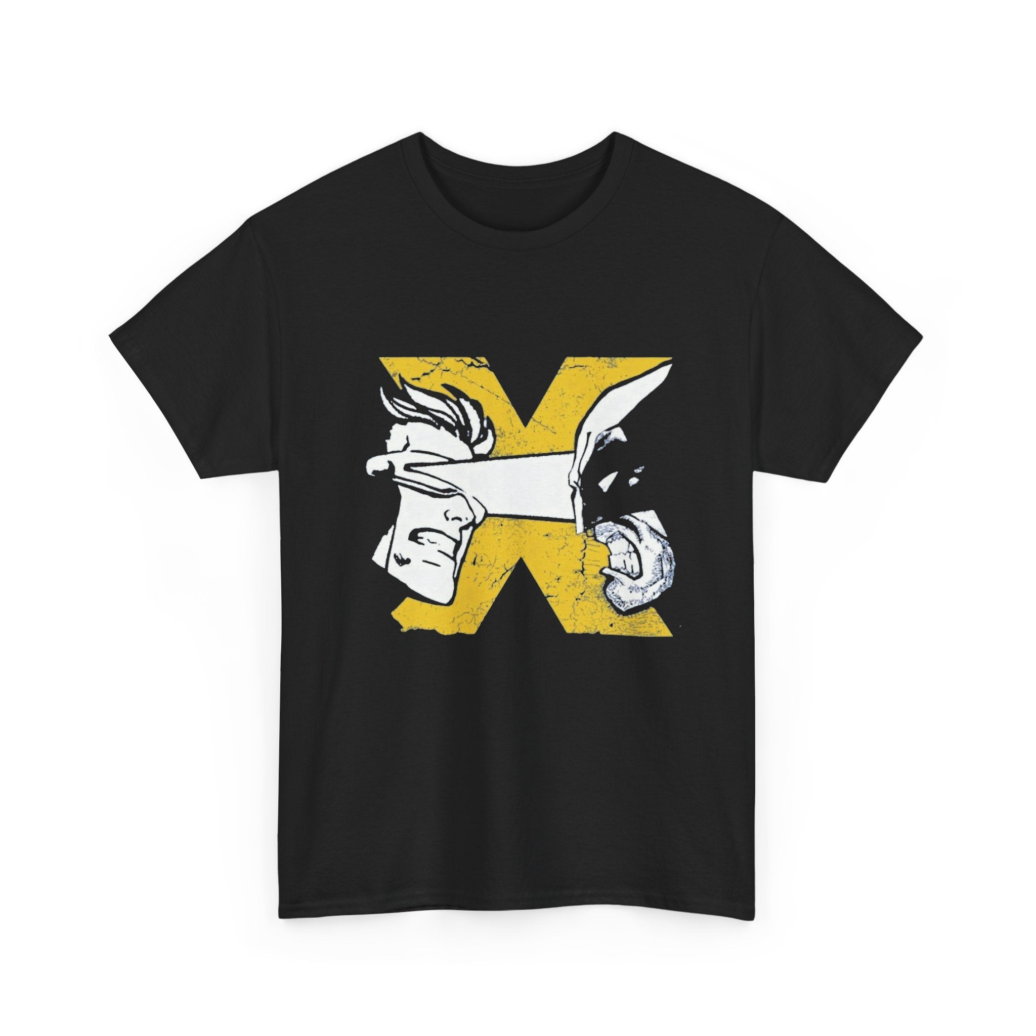 Wolverine vs Cyclops Vintage Graphic Tee — X‑Men Fan Shirt