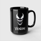 Eddie Brock Venom Symbiote Scream Black Coffee Mug