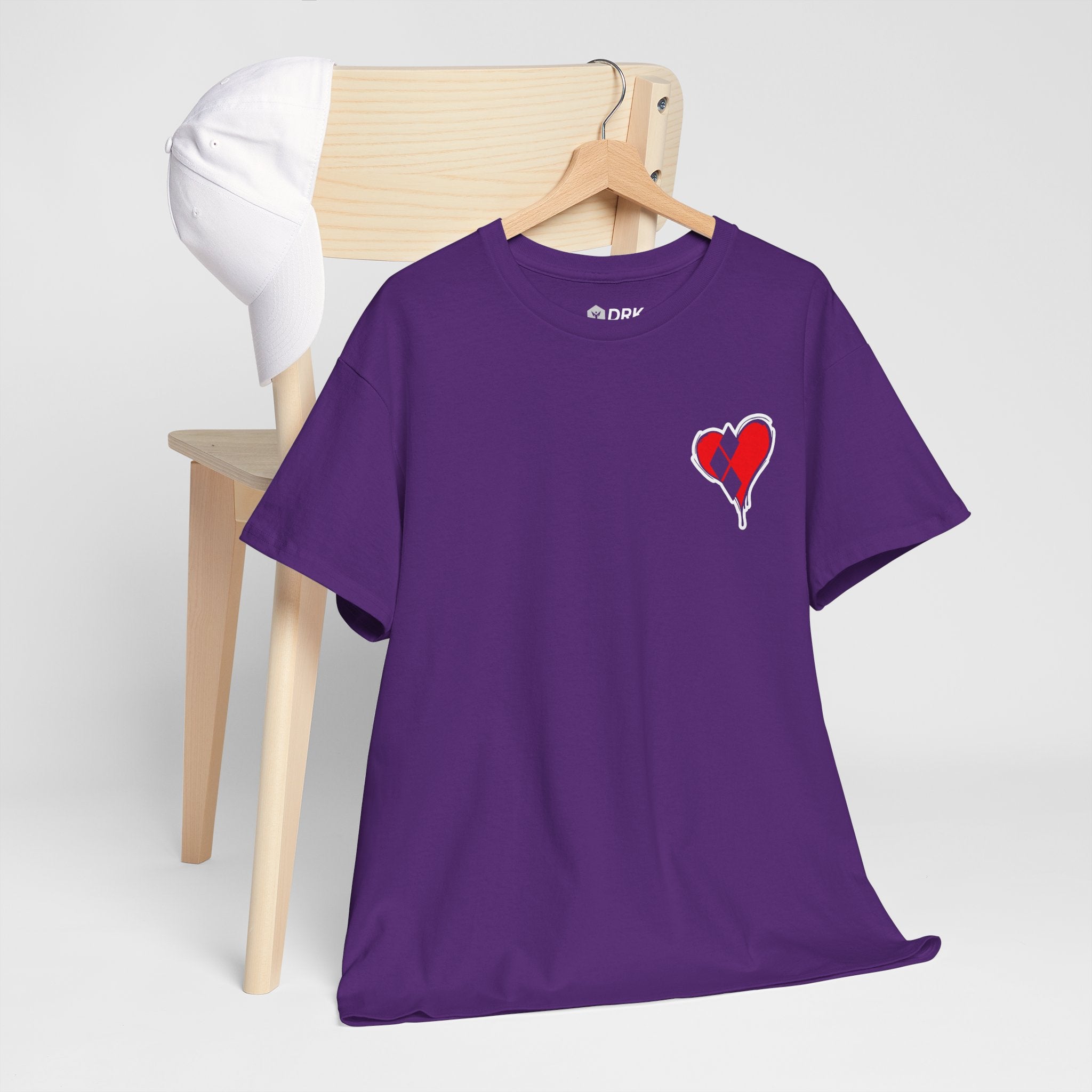 Harlequin Heart Tee — Joker-Inspired Playing Card Graphic T-Shirt