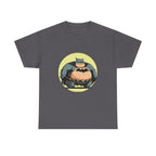 Funny Chubby Bat Hero T‑Shirt — Cute Fat Batman Parody Tee
