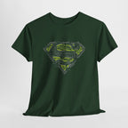 Superman Tech Shield T-Shirt — Futuristic Man of Steel Fanart Logo Tee