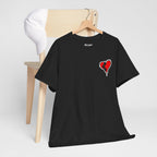 Harlequin Heart Tee — Joker-Inspired Playing Card Graphic T-Shirt