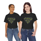 Superman Tech Shield T-Shirt — Futuristic Man of Steel Fanart Logo Tee