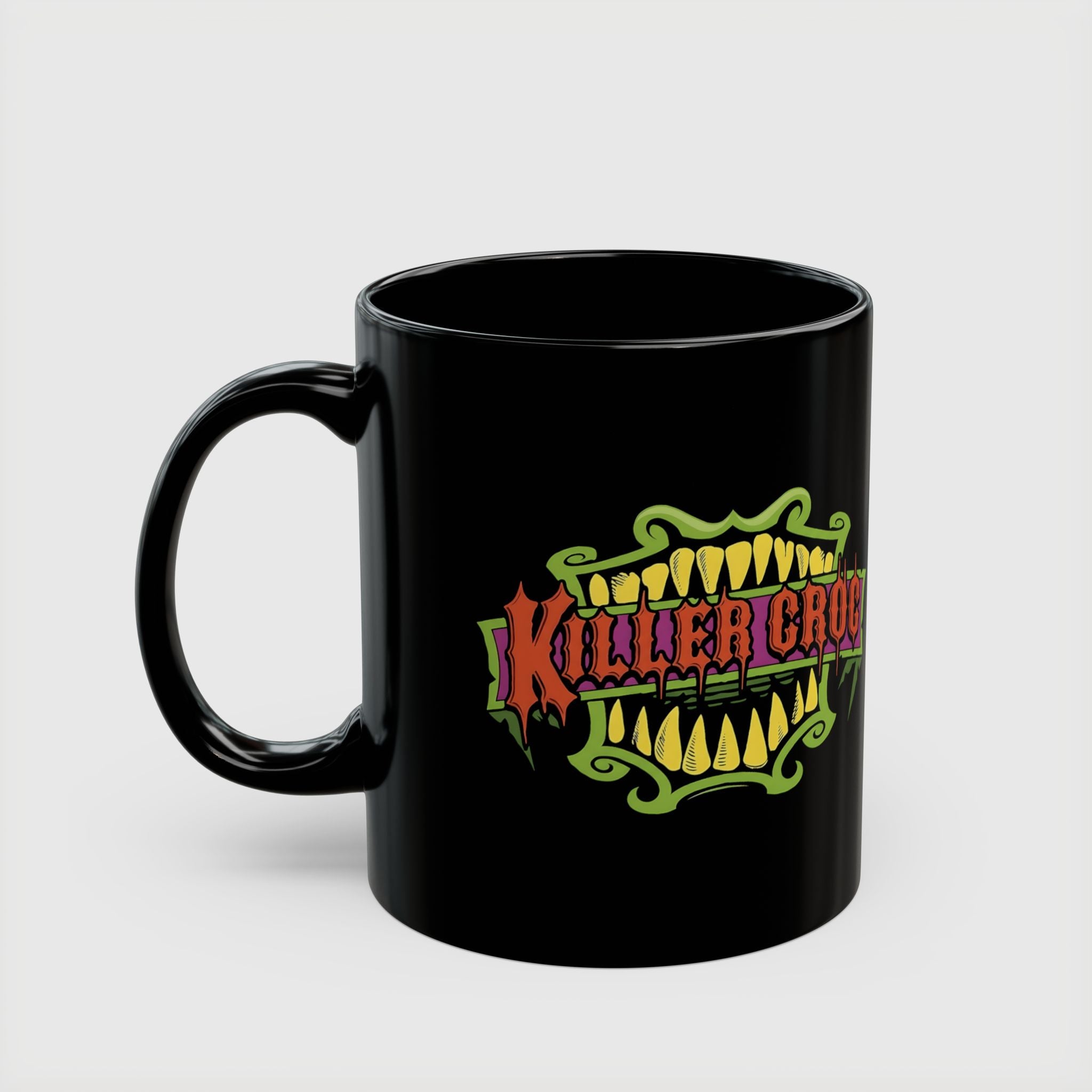 Killer Croc Black Mug — 11oz & 15oz Graphic Coffee Cup