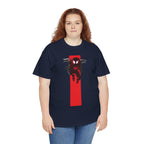 Marvel Miles Morales Spider-Man T-Shirt – Red Vertical Stripe Design | Premium Superhero Tee for Fans