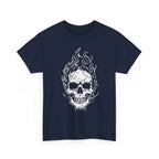 Flaming Skull Graphic Tee - Unisex Cotton T-Shirt, Alternative Fashion, Halloween Costume, Edgy Apparel, Gift for Him/Her