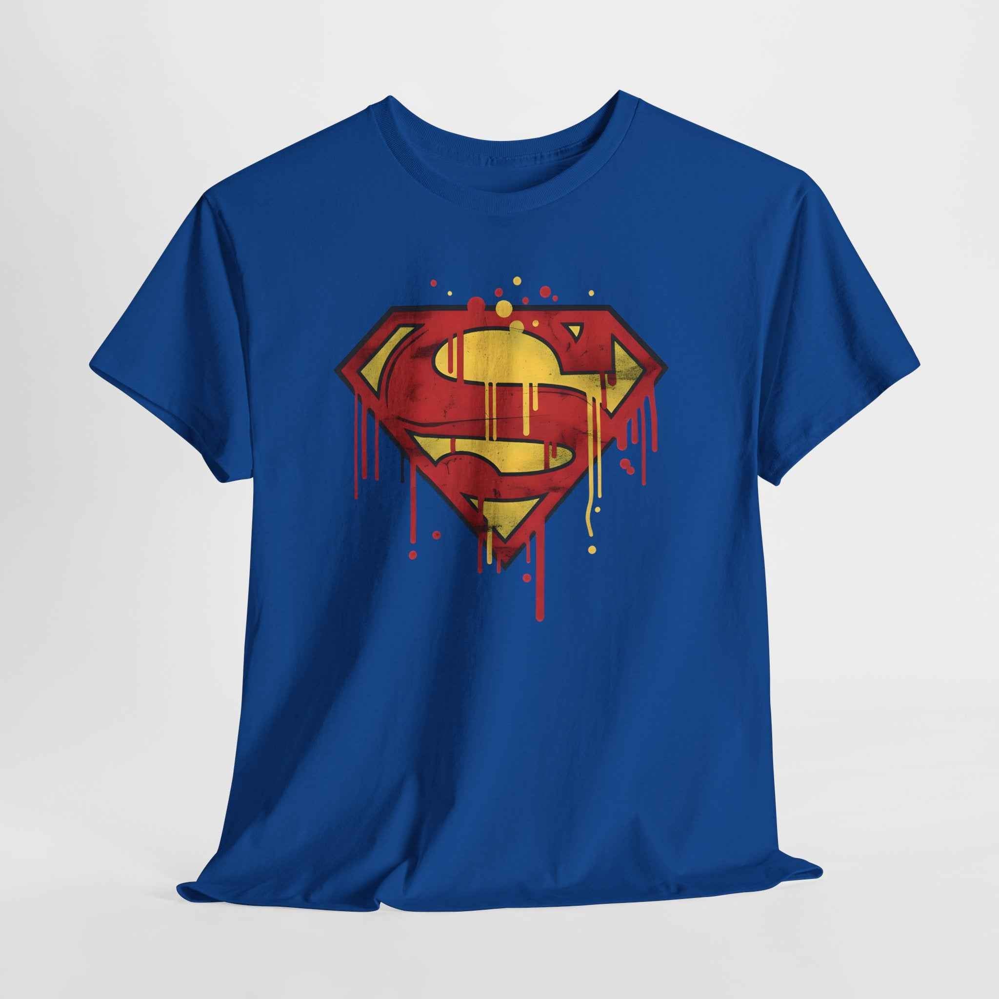 Superman Graffiti Dripping S Shield Black Unisex T-Shirt