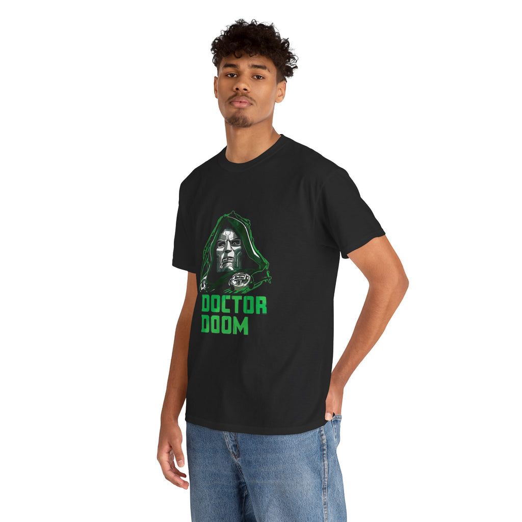 Doctor Doom Retro Green Villain Portrait T-Shirt — Avengers Graphic Tee