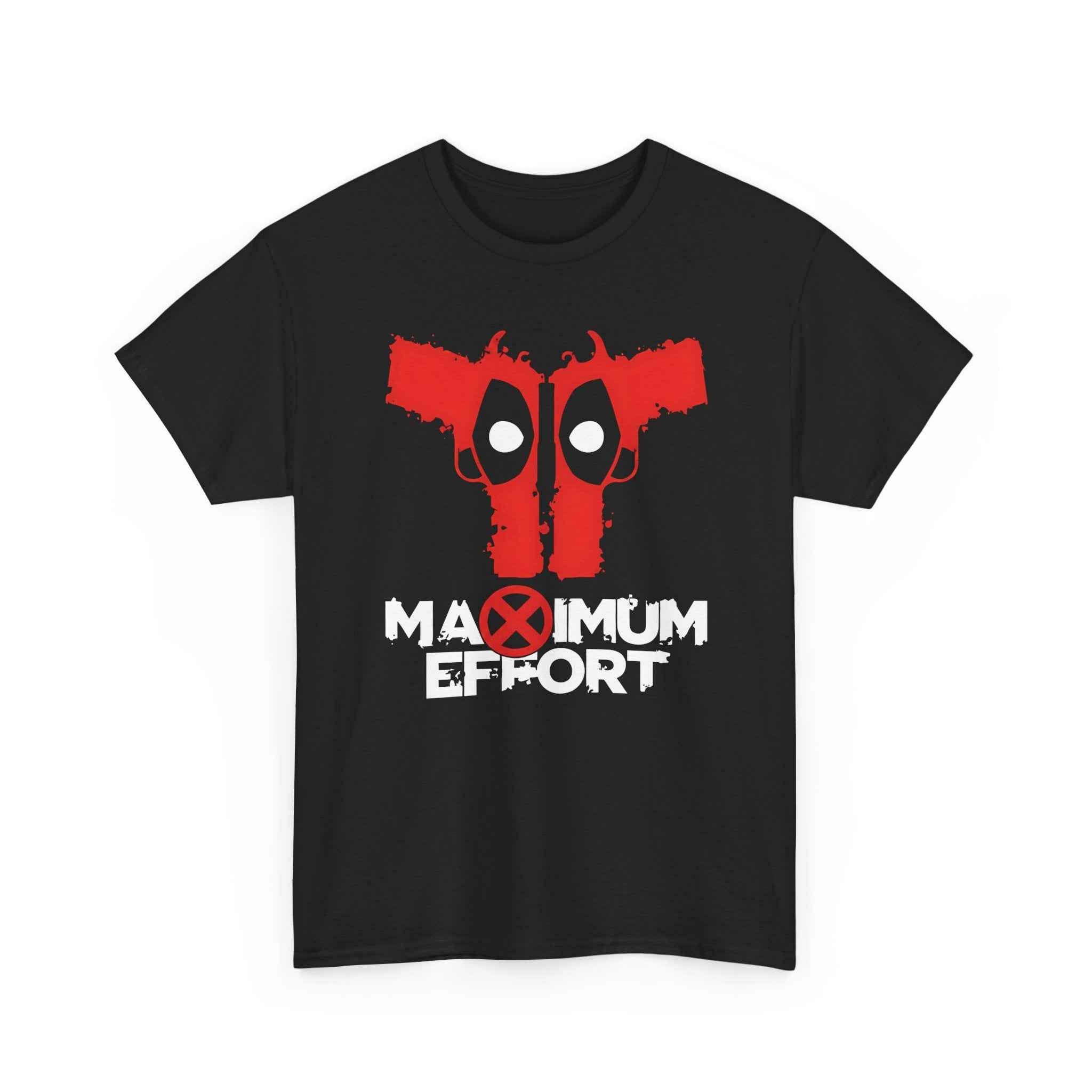 Deadpool "Maximum Effort" Gun Eyes Unisex Graphic Tee