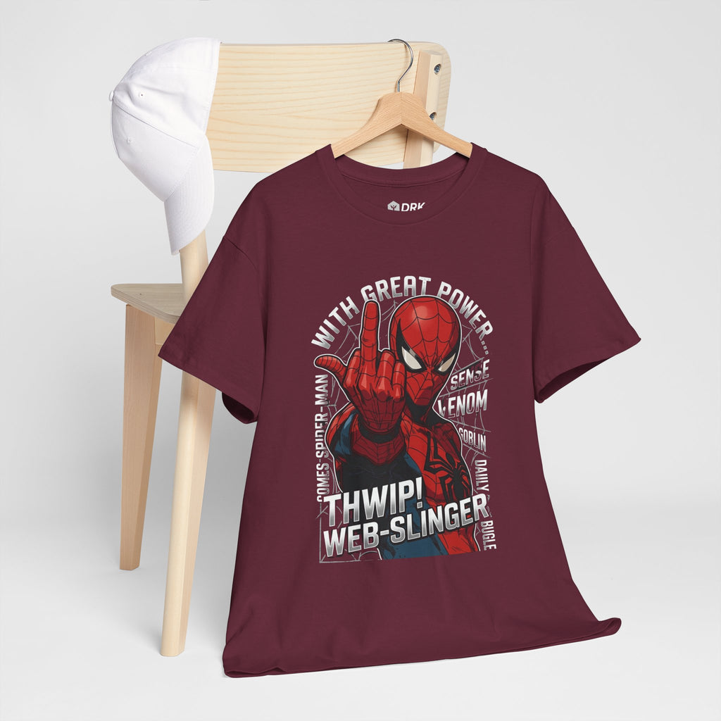 Marvel Spider-Man 'Gives the Finger' Comic Tee — Web-Slinger Graphic T-Shirt