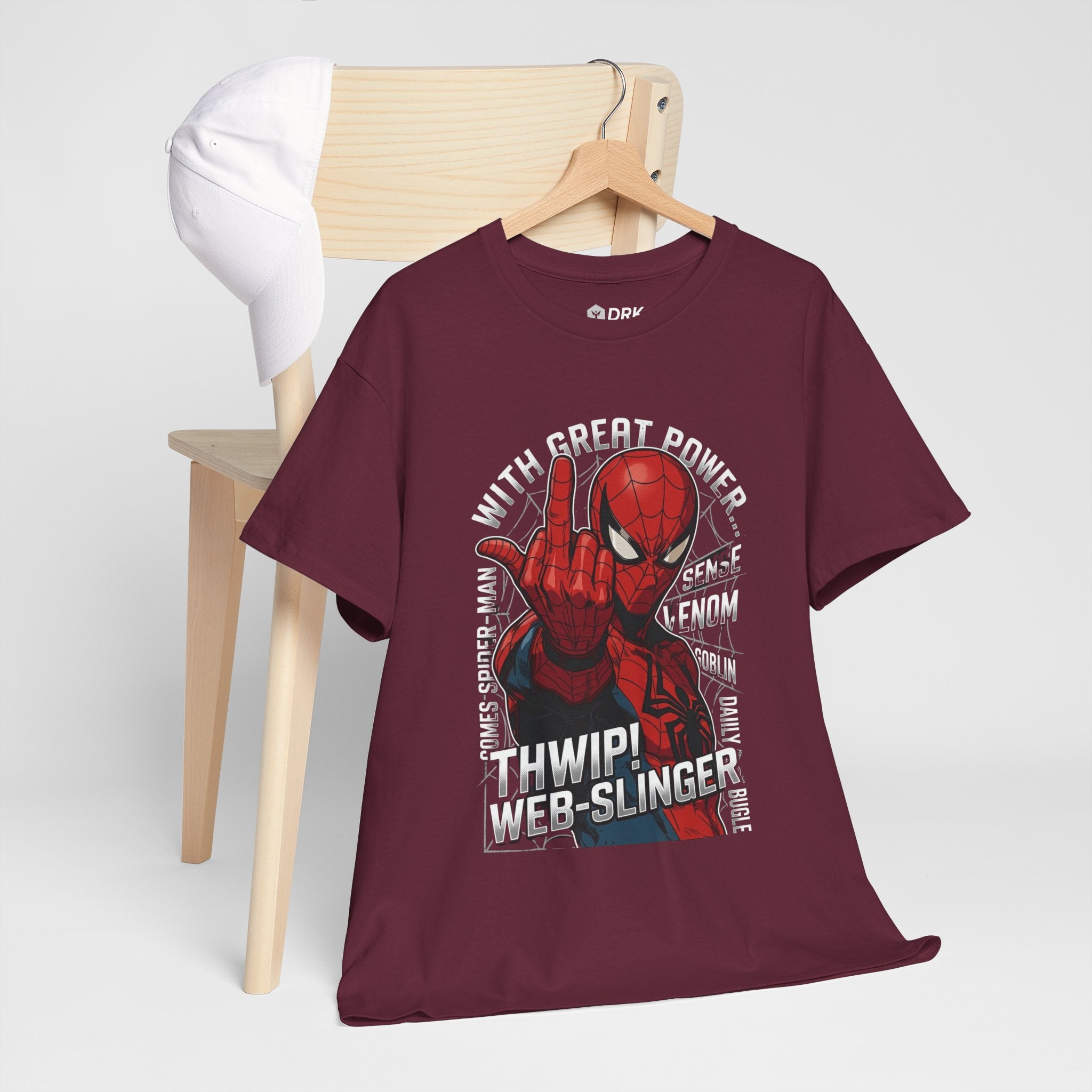 Marvel Spider-Man 'Gives the Finger' Comic Tee — Web-Slinger Graphic T-Shirt