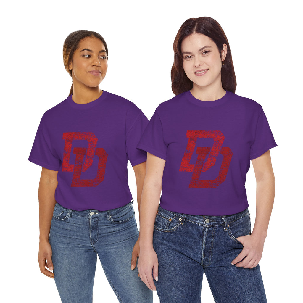 Marvel Daredevil movie Logo T‑Shirt — Distressed DD Superhero  unisex Tee