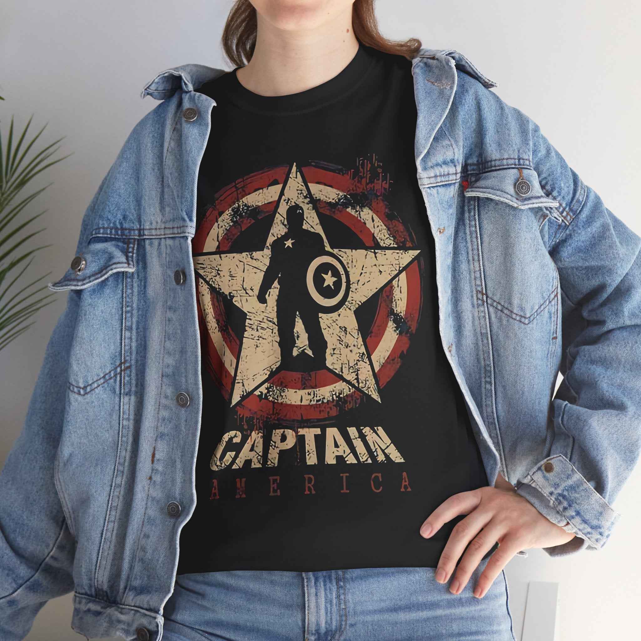 Captain America Vintage Star Shield Unisex T-Shirt
