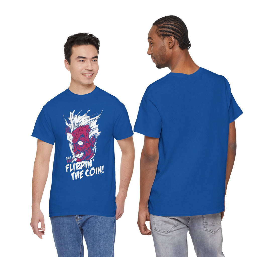 DC Comics Two-Face (Harvey Dent) “Flippin’ The Coin” Tee – Dark Gotham Villain T-Shirt