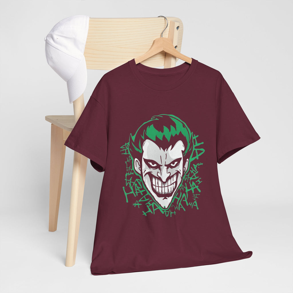 Joker Smile Graphic T-Shirt – Dark Villain Green Grin Unisex Tee