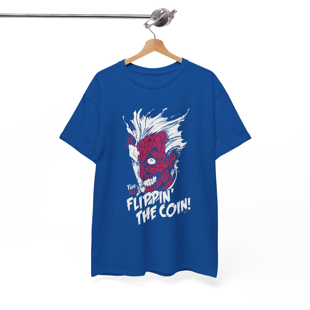 DC Comics Two-Face (Harvey Dent) “Flippin’ The Coin” Tee – Dark Gotham Villain T-Shirt