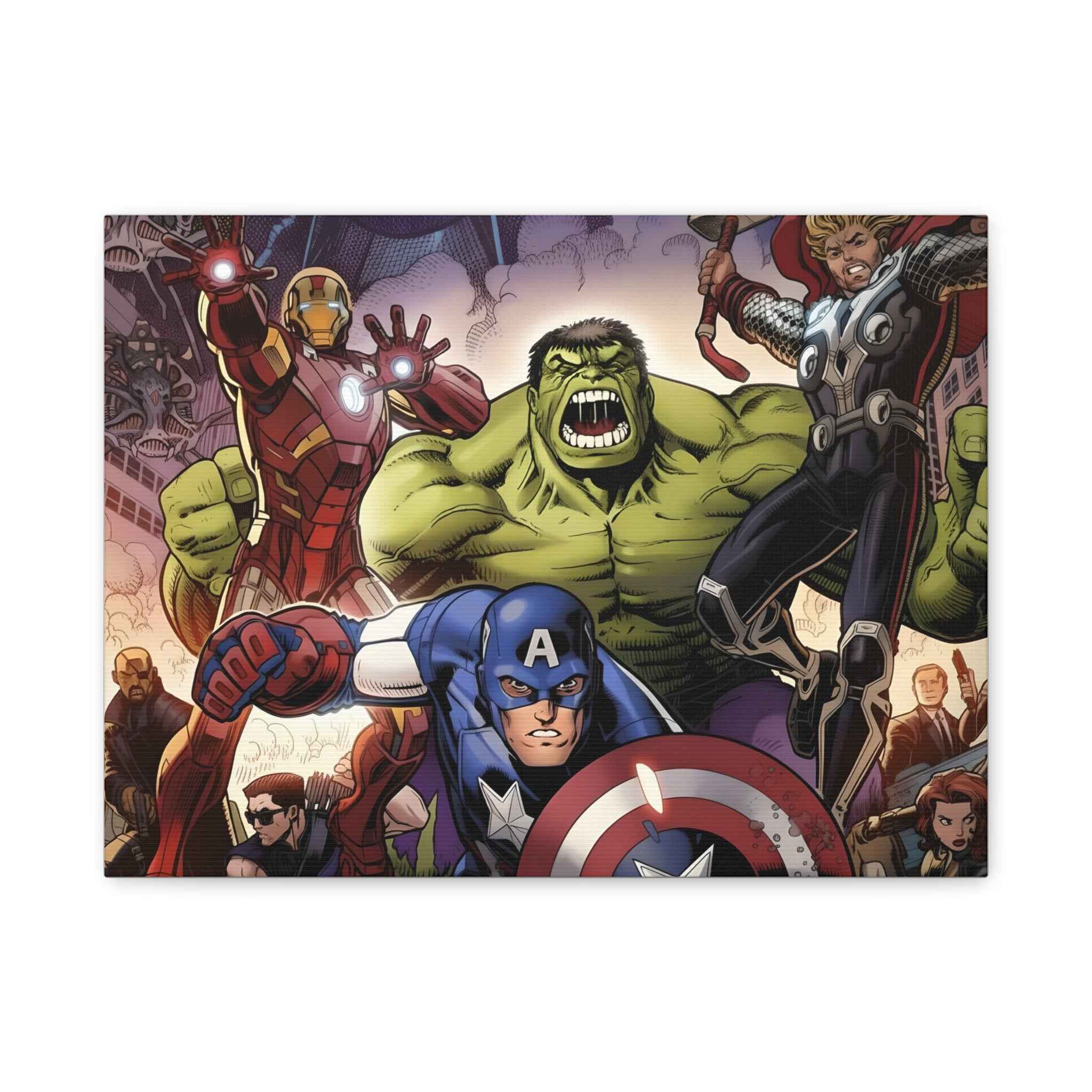 Superhero Canvas Art - Avengers Wall Decor