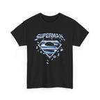 Man of Steel Metallic Logo T-Shirt — Shattered Chrome Superman Unisex Tee