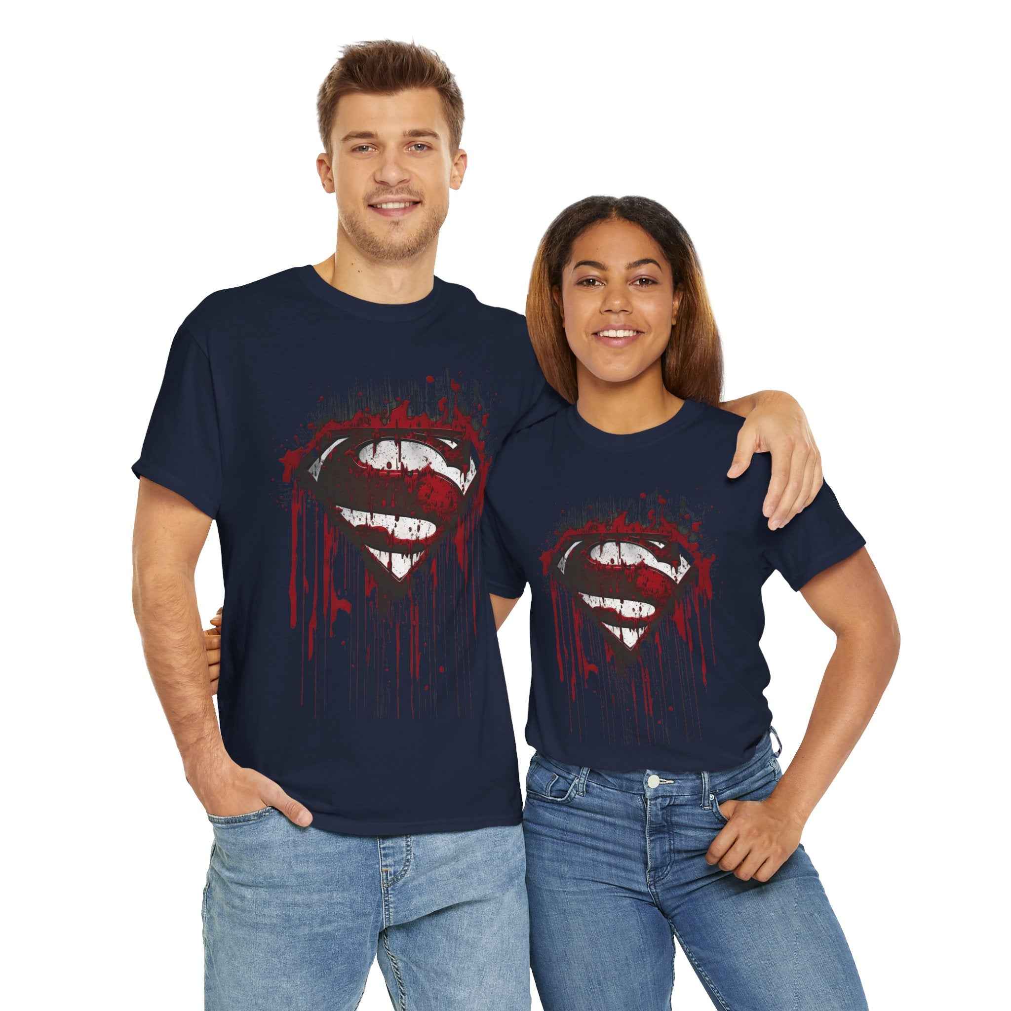 Superman Bloody S Shield Sacrifice Black Unisex T-Shirt